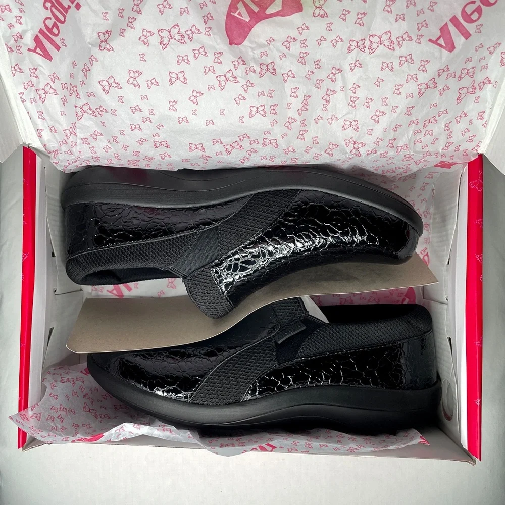 Alegria Duette Flourish Clog Slip On Black Patent Leather - Picture 10 of 10